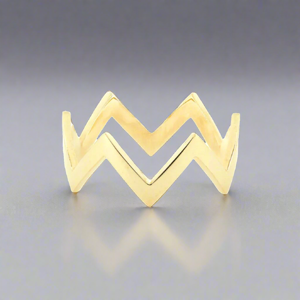 ZIG ZAG RING | GOLD