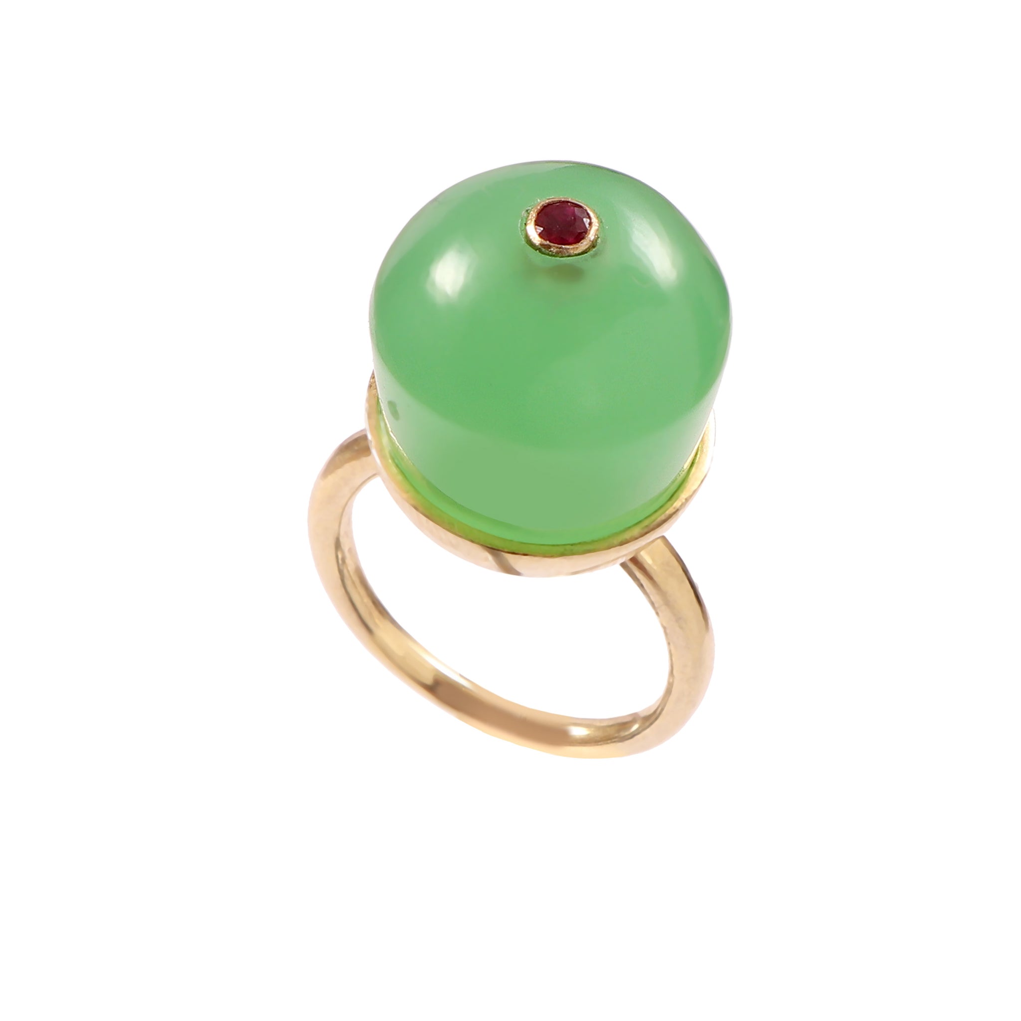 CupCake Large  | Chrysoprase & Ruby