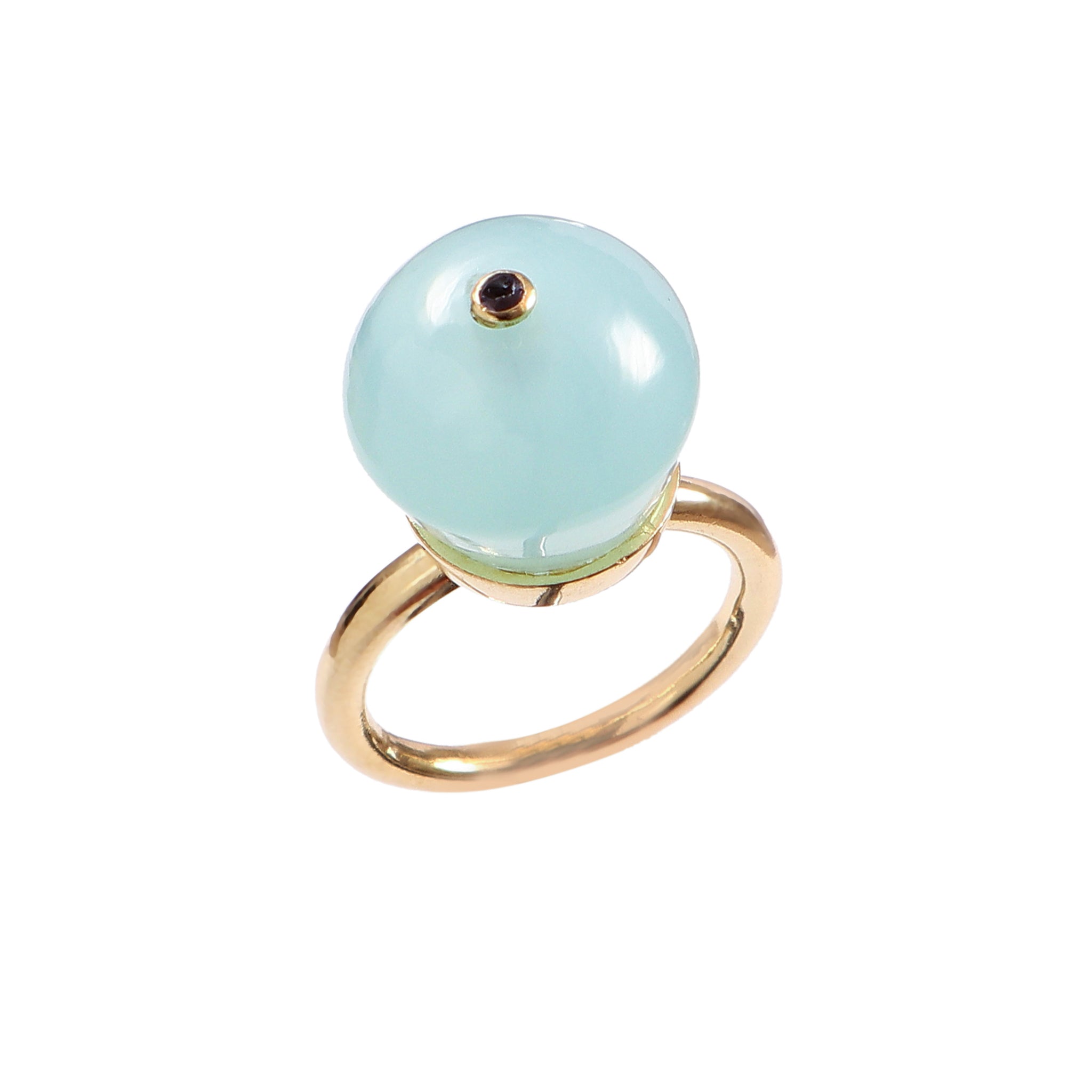 CupCake Medium |  Aquamarine & Iolite