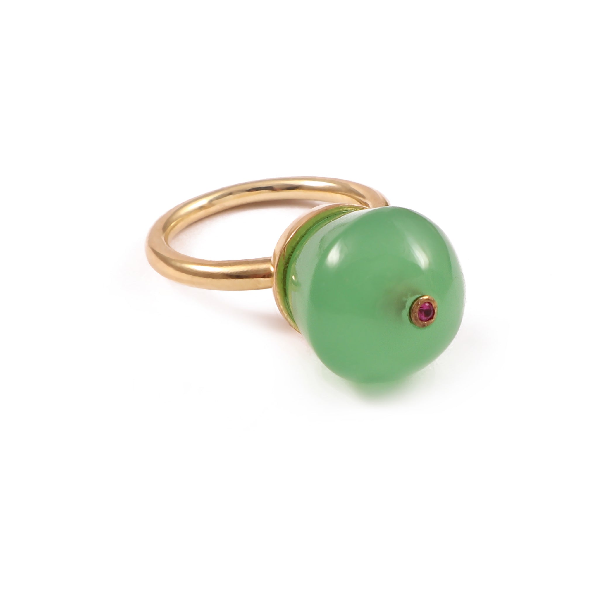 CupCake Medium  | Chrysoprase & Ruby