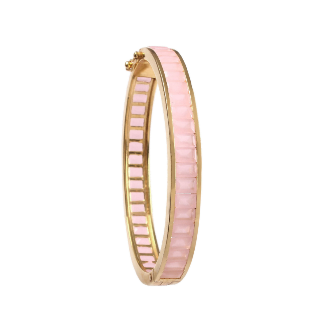 Grand Deco Rose Quartz Bangle