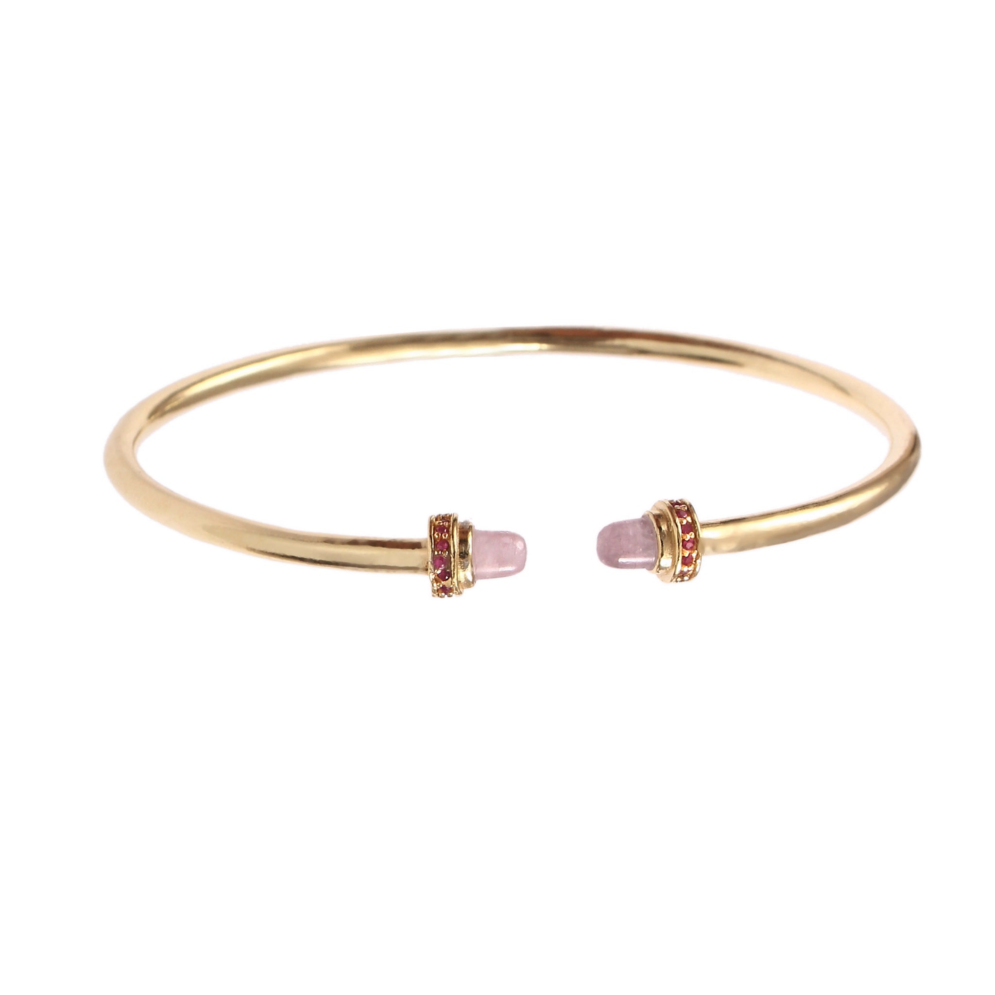 The Fire Bangle | Morganite & Ruby