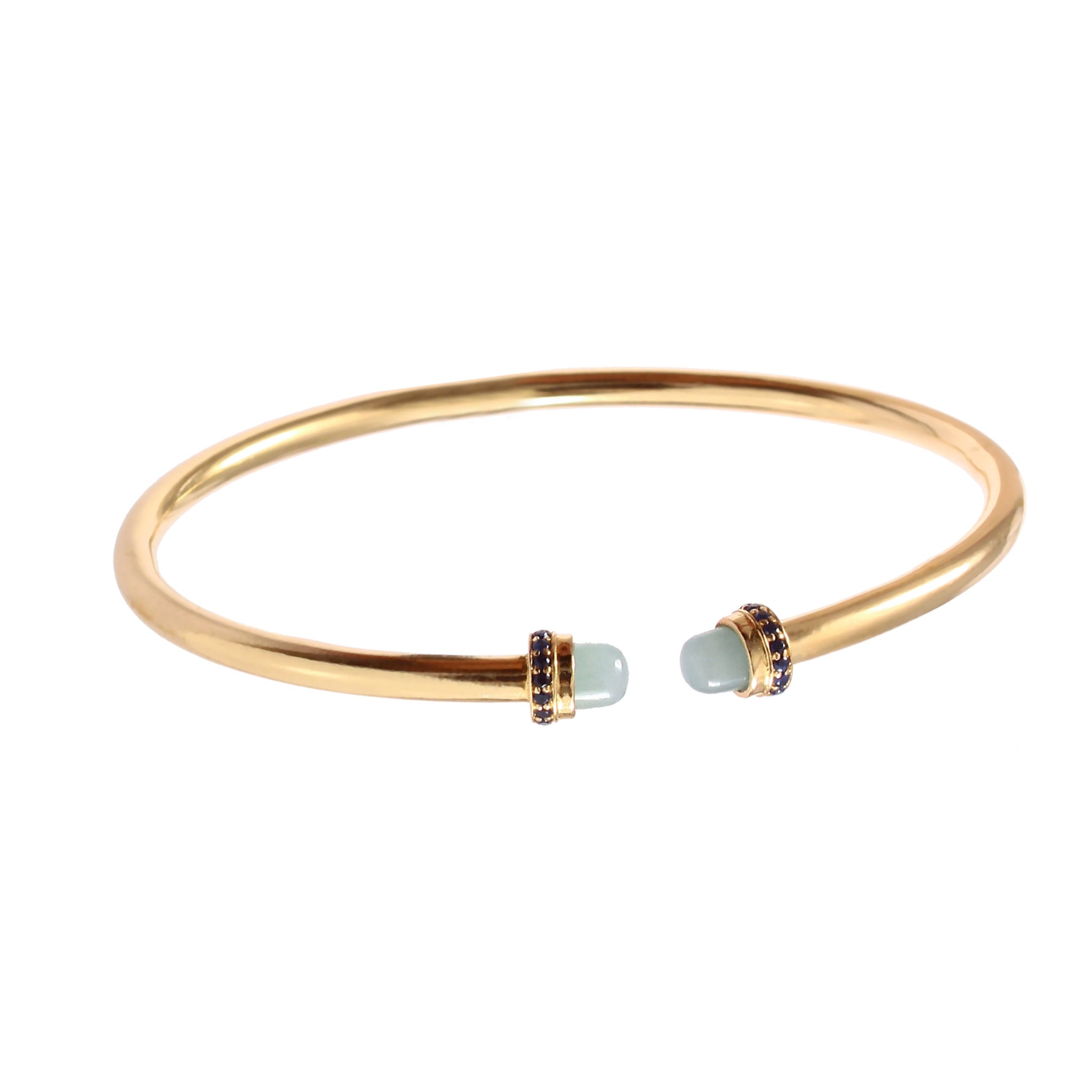 The Water Bangle | Aquamarine & Sapphire
