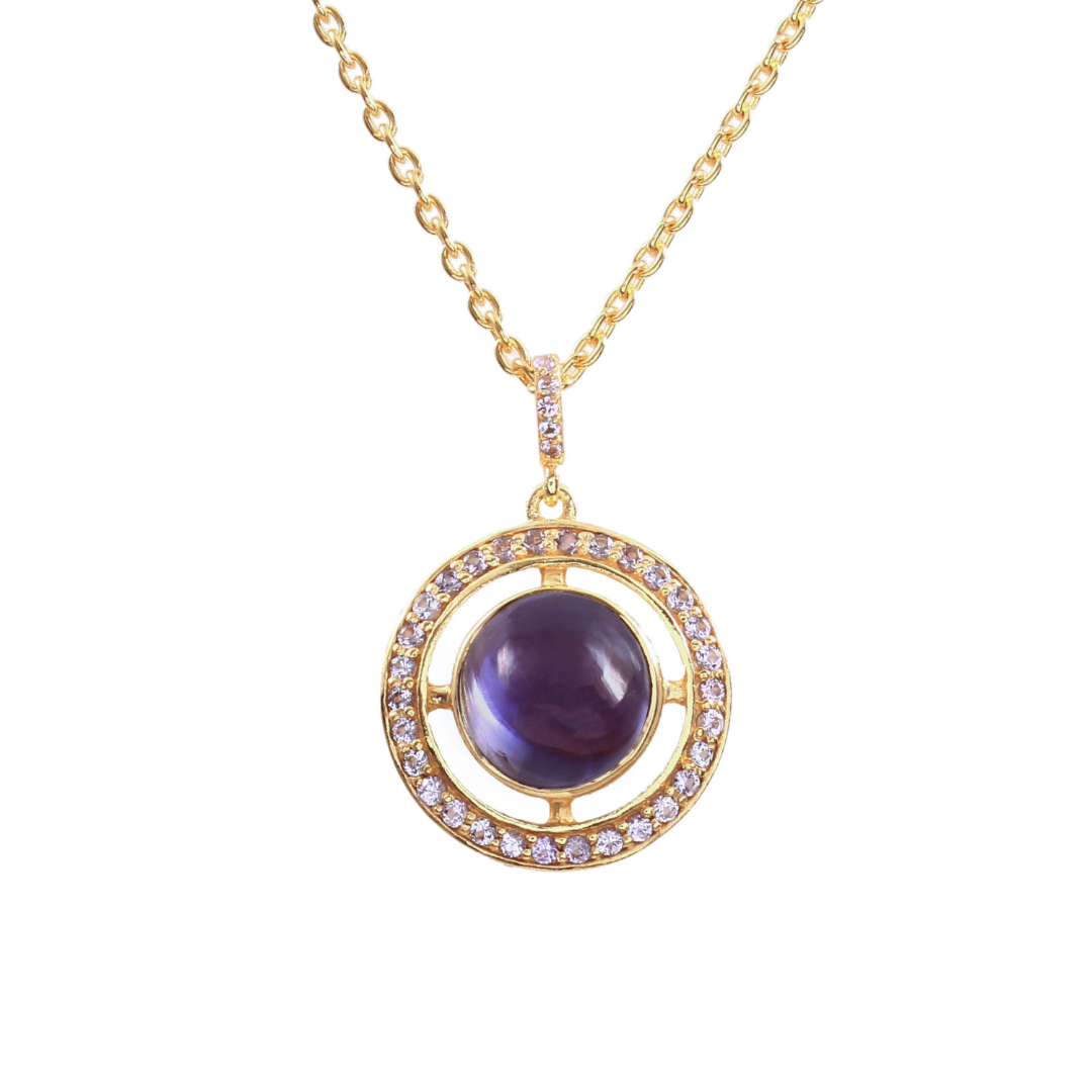 The Air Pendant | Iolite & Tanzanite