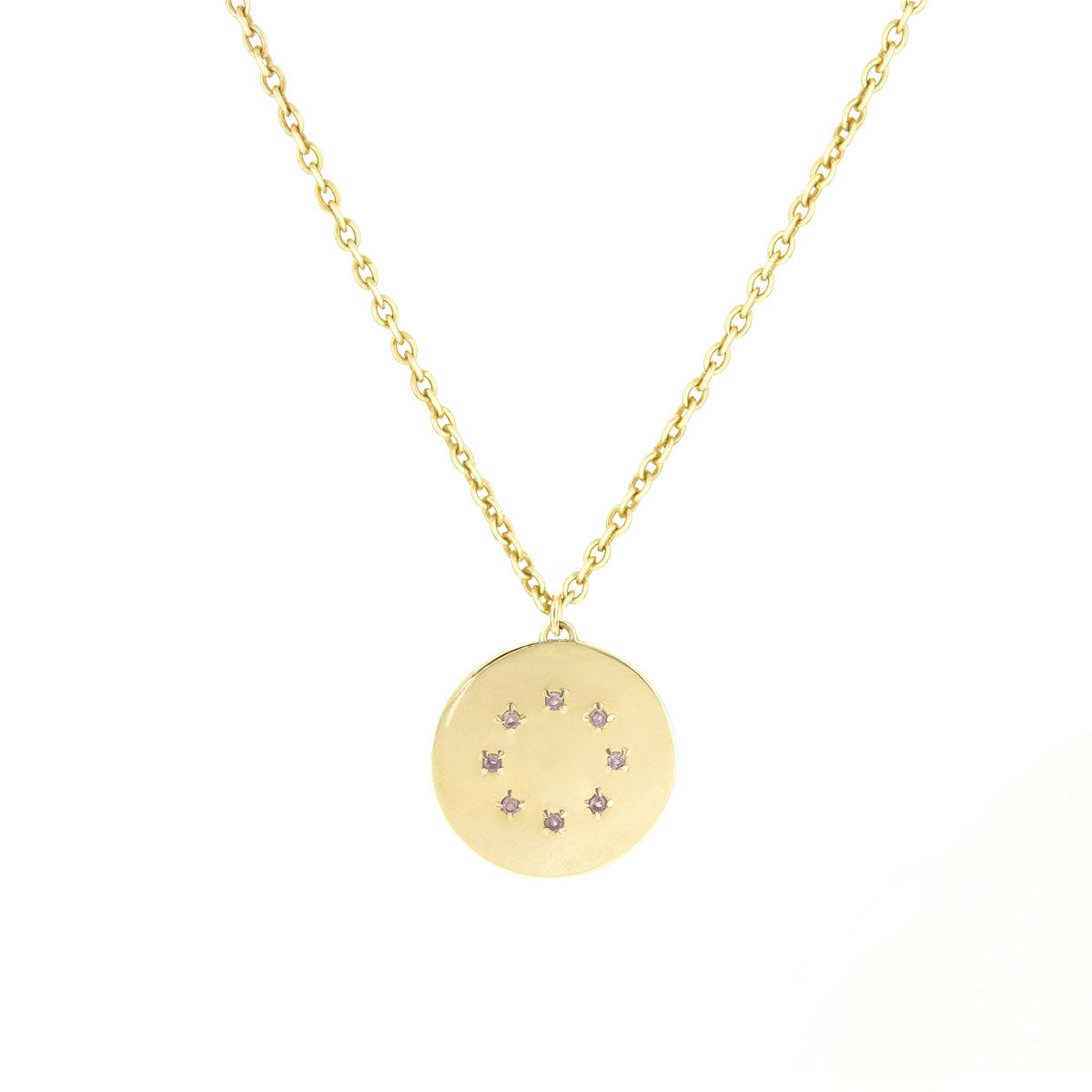 BIRTHSTONE PENDANT NECKLACE  |  FEBRUARY — AMETHYST